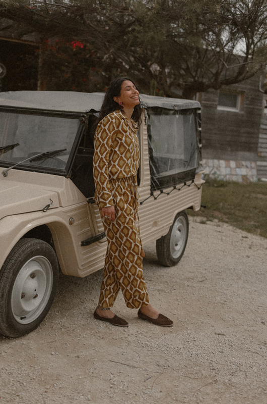 Savanna palazzo wide-leg trousers