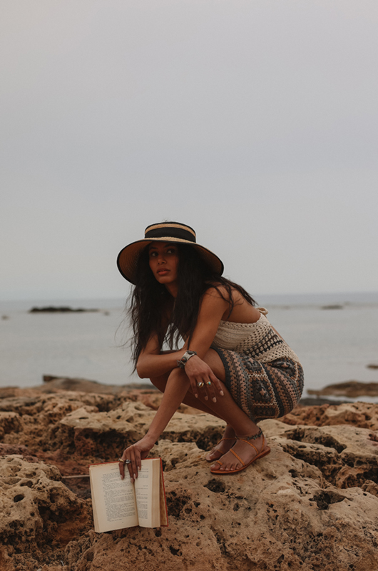 On the rocks crochet mini dress